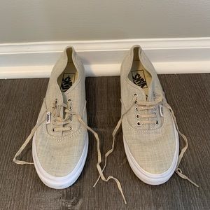 Vans oatmeal shoes size 7.5